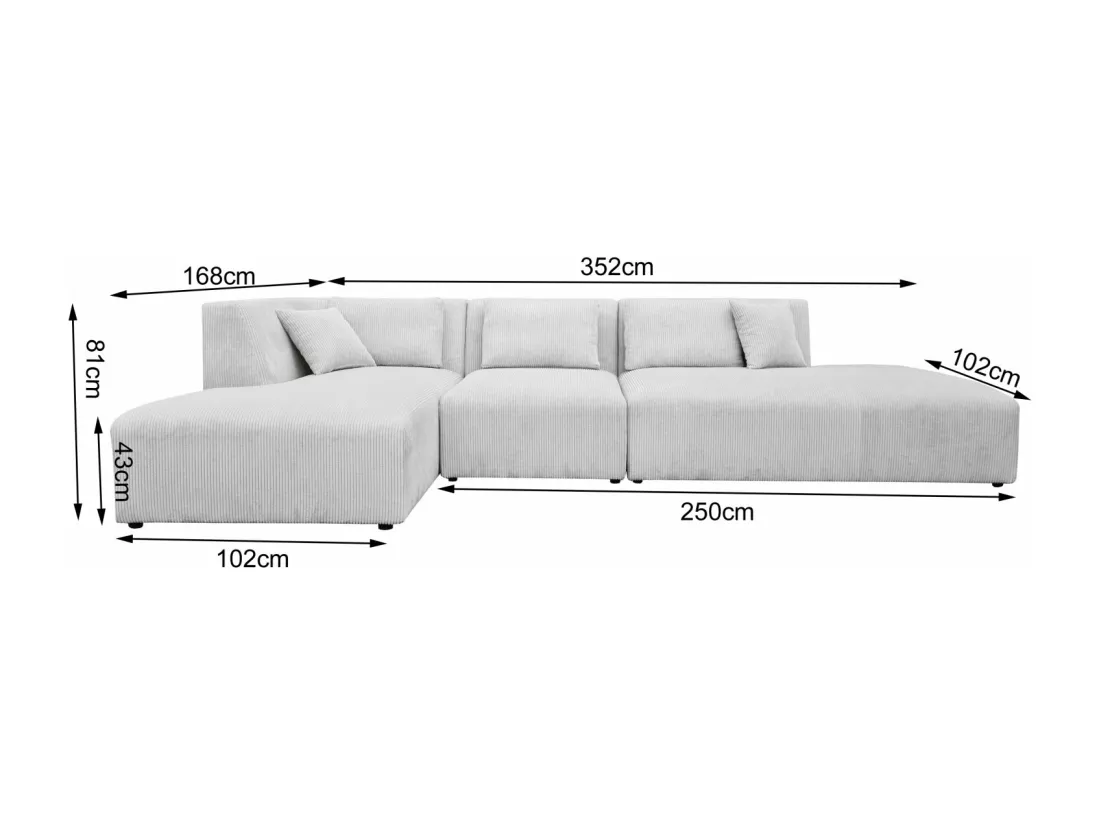 EVA XL gris modulable avec pouf