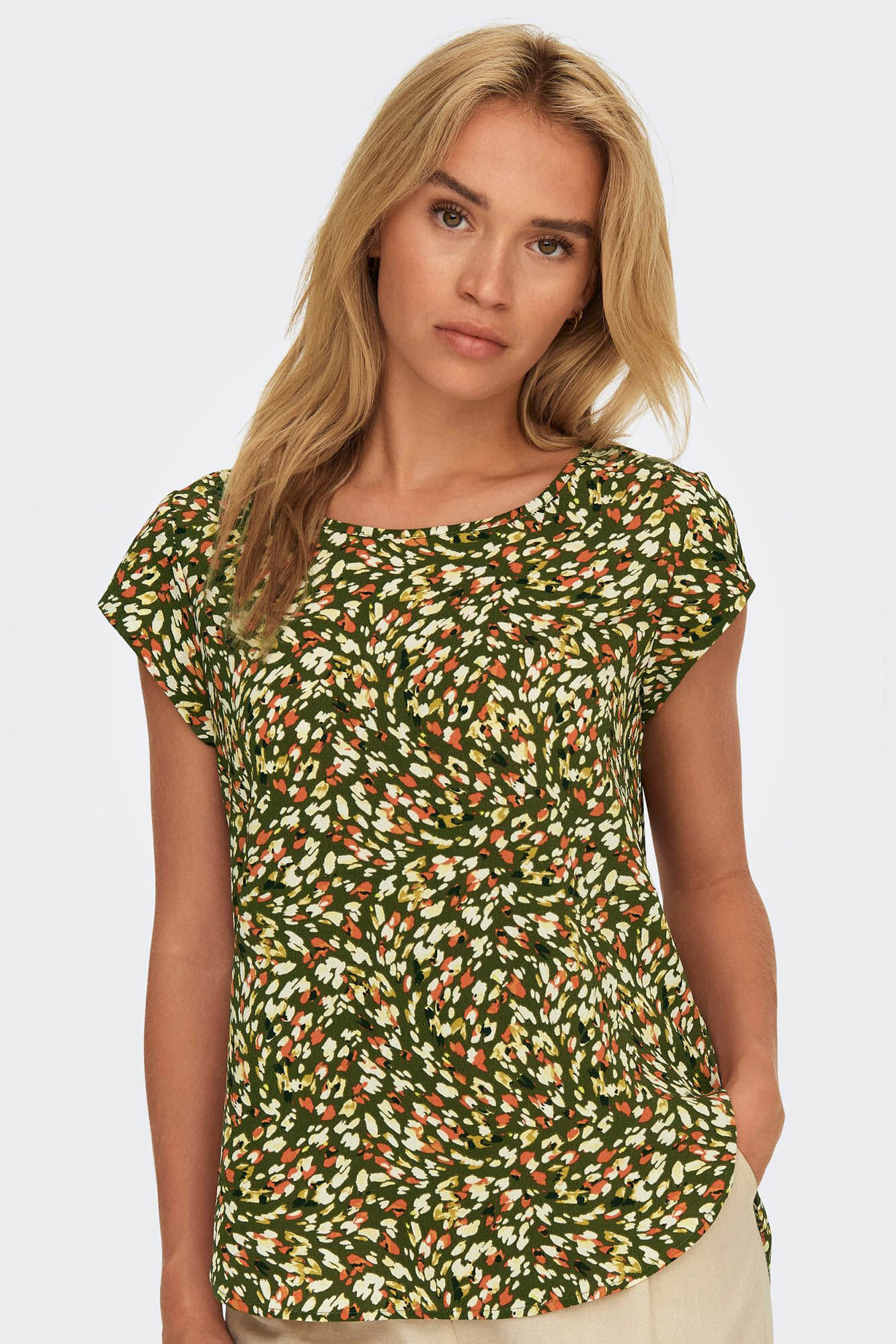 Blusa estampada de manga curta