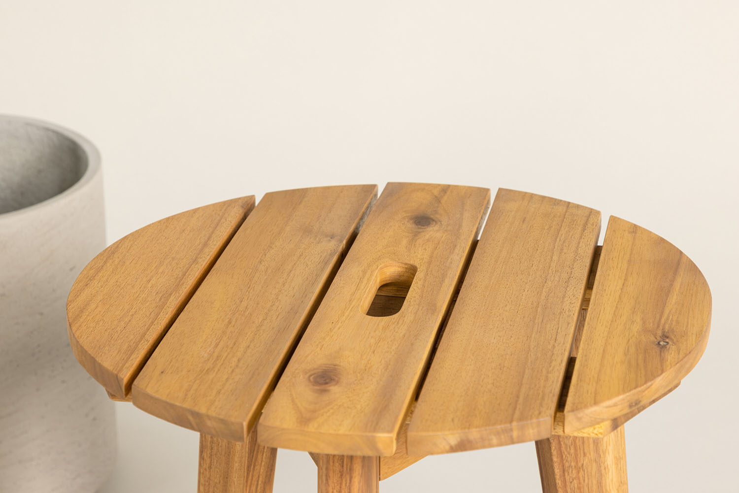 Bijzettafel Salsa Ø40 cm naturel hout