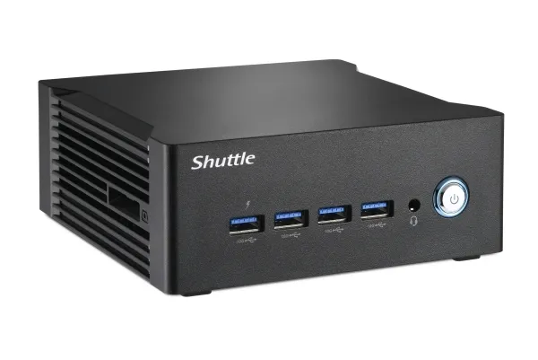 Shuttle XPC nano NA10H7 - Barebone - mini PC 1 x Ryzen 7 8845HS / op til 5.1 GHz - RAM 0 GB - Radeon 780M - Gigabit Ethernet