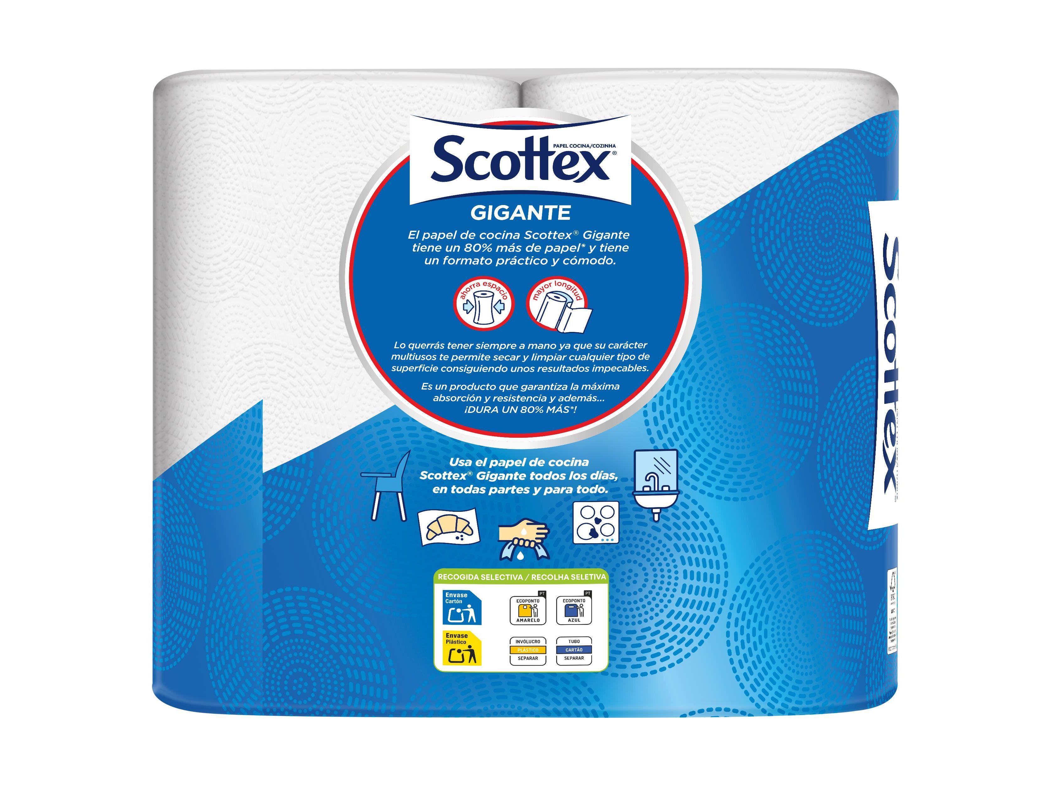 ROLOS DE COZINHA COMPACTO SCOTTEX GIGANTE 2 ROLOS