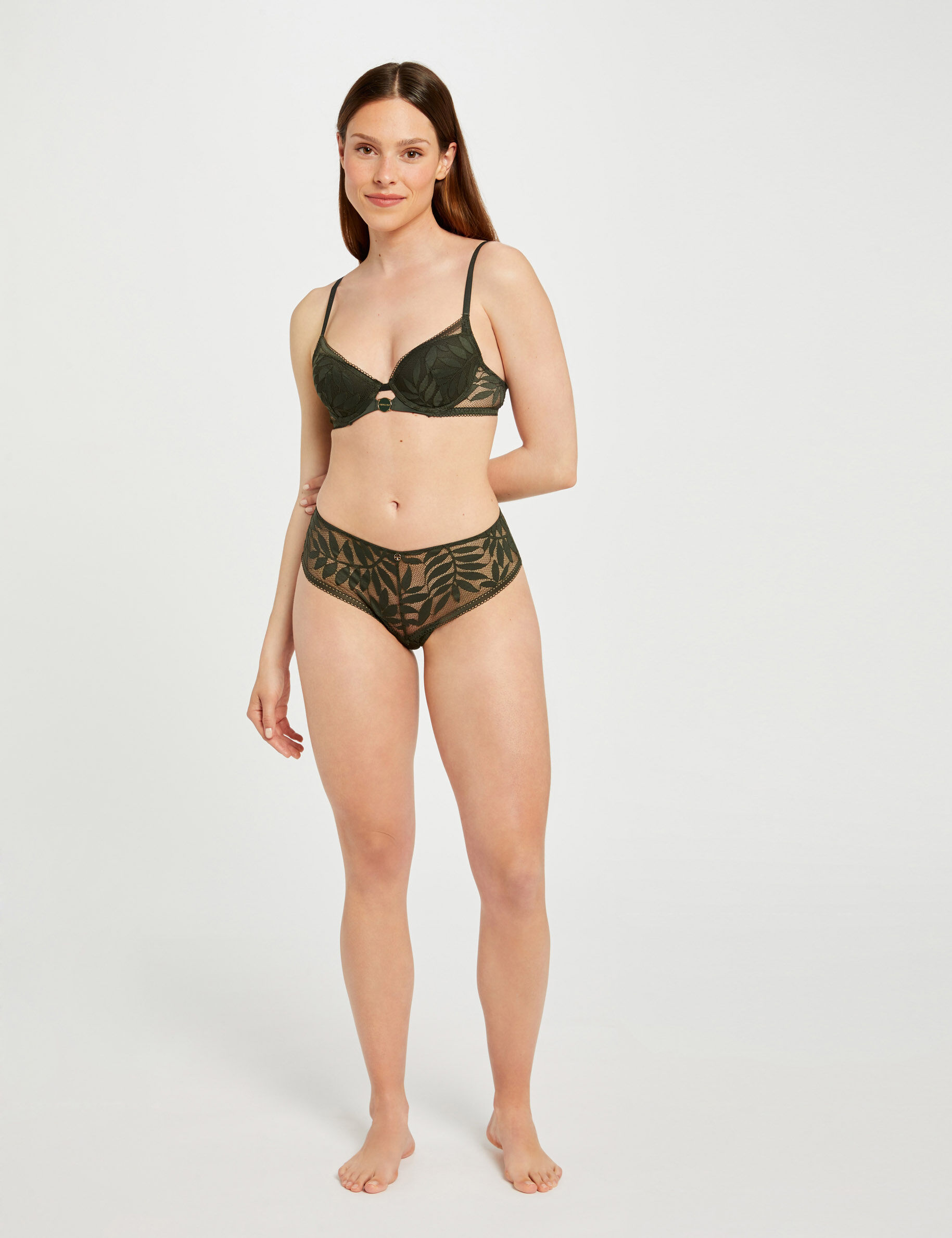 Soutien-gorge coques vert kaki femme - vert_kaki
