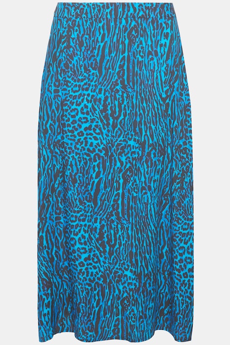Maxirock, A-Linie, Color Leo Muster, Elastikbund