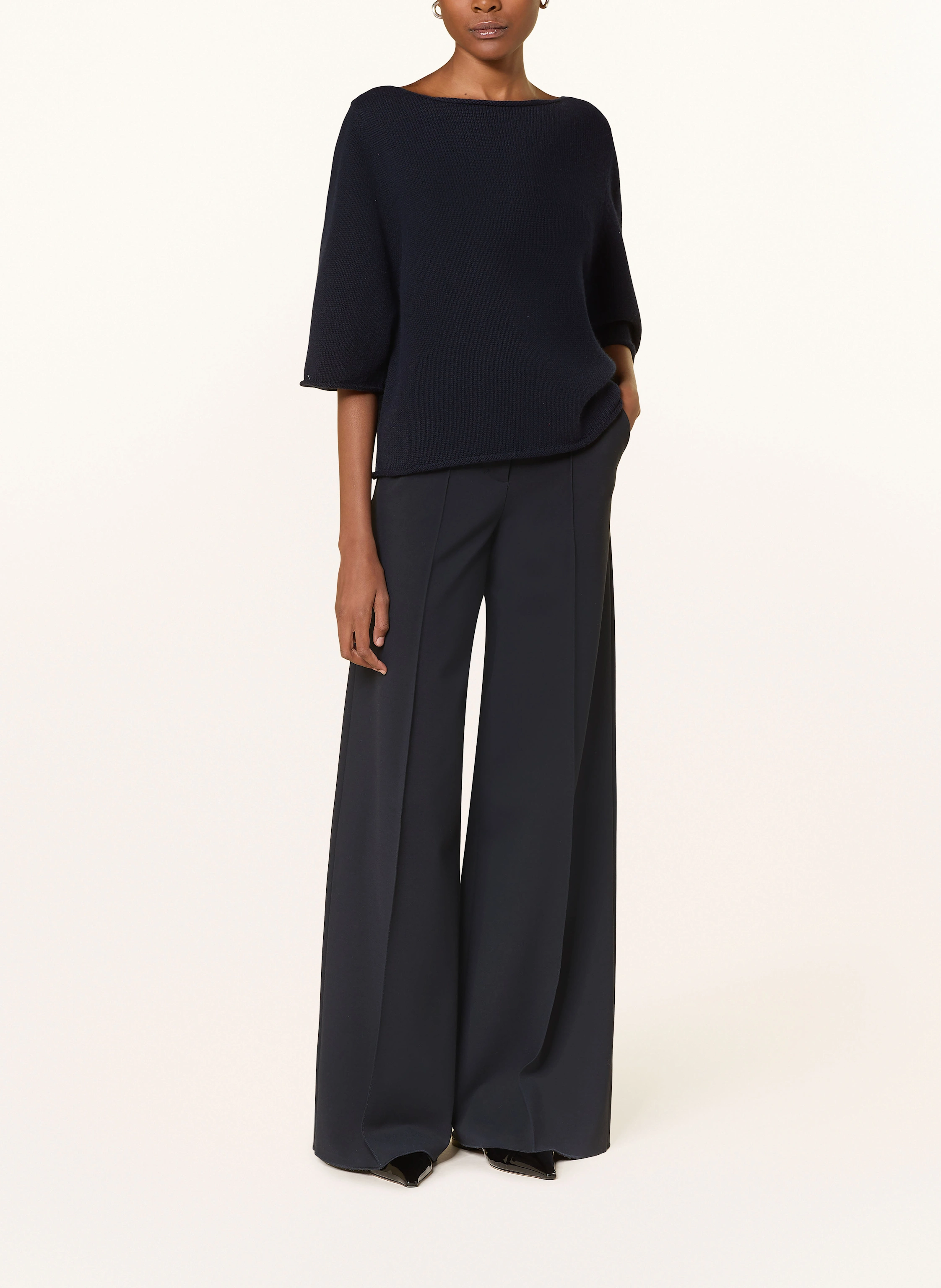 ALLUDE Pullover mit 3/4-Arm und Cashmere