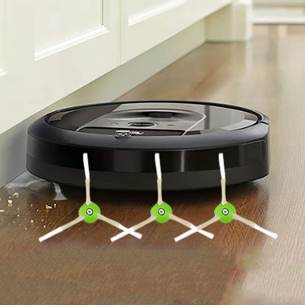 (13-tlg. Set) Ersatz Seiten Bürsten / Hepa Filter / Lamellen Reinigungs Kit für iRobot Roomba Staubsauger Roboter - Grün
