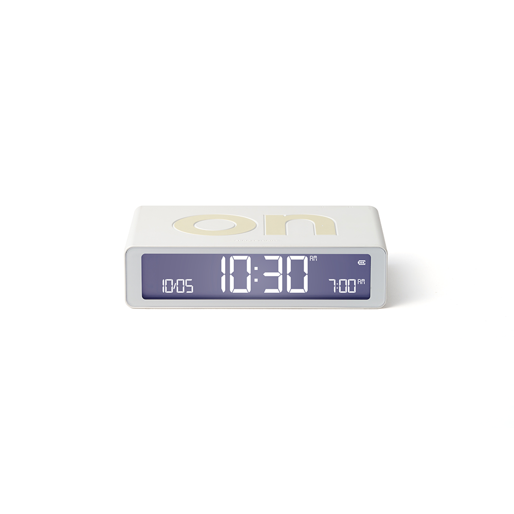 Flip Classic Digitaler Wecker mit LCD Display (LEX-LR157W9) - Weiss