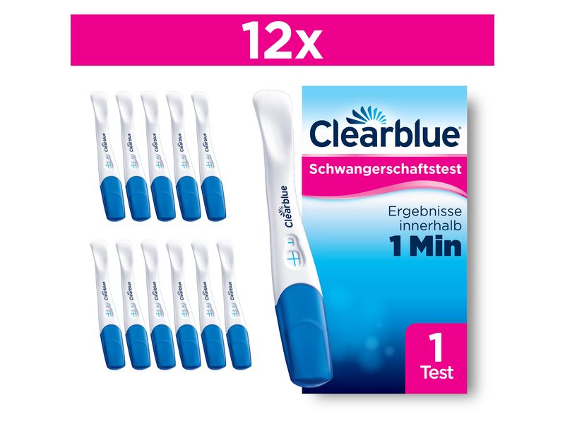Clearblue Schwangerschaftstest Schnelle Erkennung 12 Stück Schwangerschaftstest