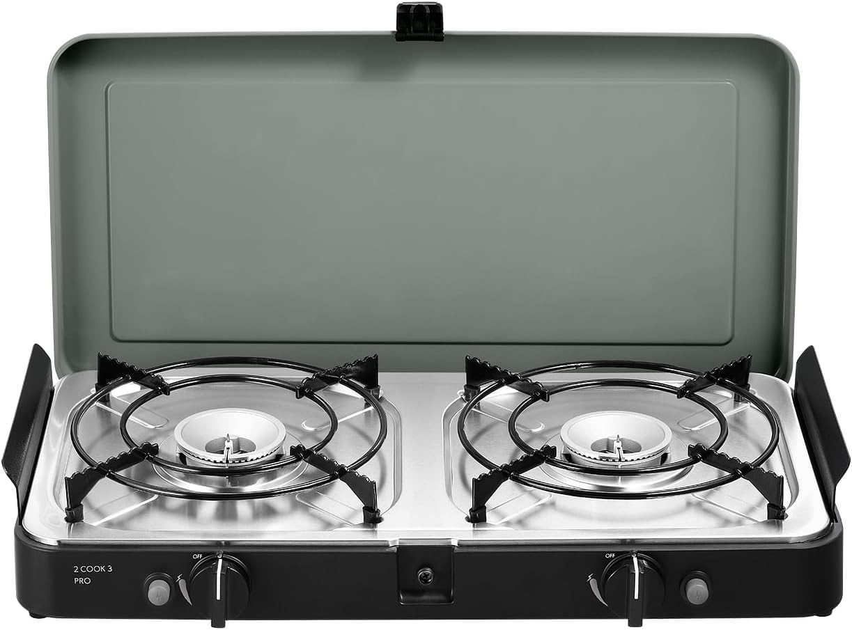 CADAC - 2-Cook 3 Pro Stove - Tischgrill - 50mBar - Campinggrill - Für draußen grillen - Stahl - Aluminium - Kunststoff - Gas Barbecue