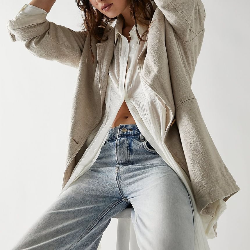 Genrovia - Effen oversized overhemd