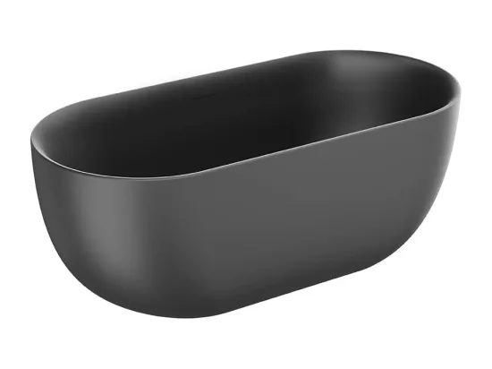 Baignoire îlot design ovale LISBON noir mat 150 cm