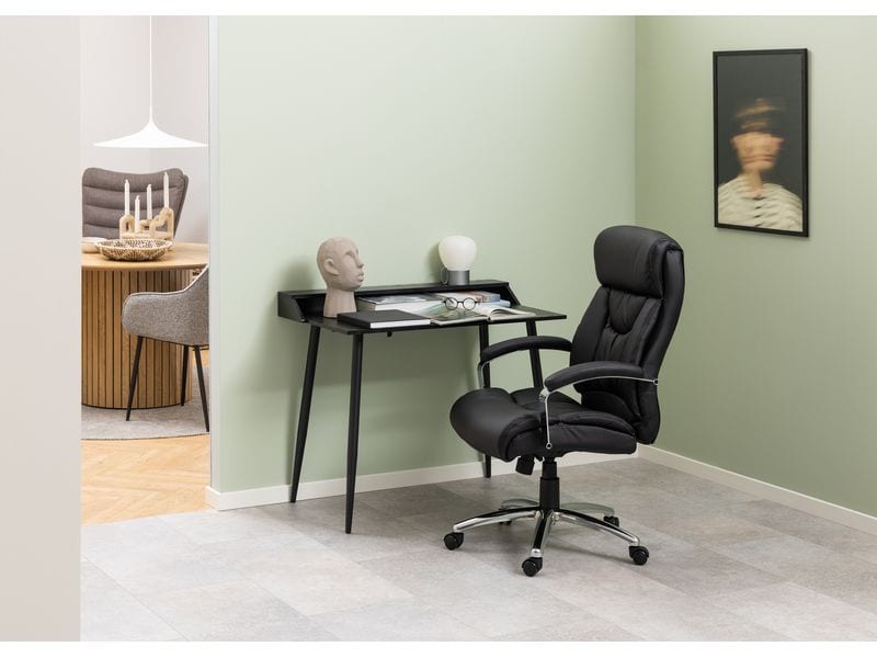 AC Design Bürostuhl Benson, mit Polsterrücken und Armlehnen Schreibtischstuhl im Leder look