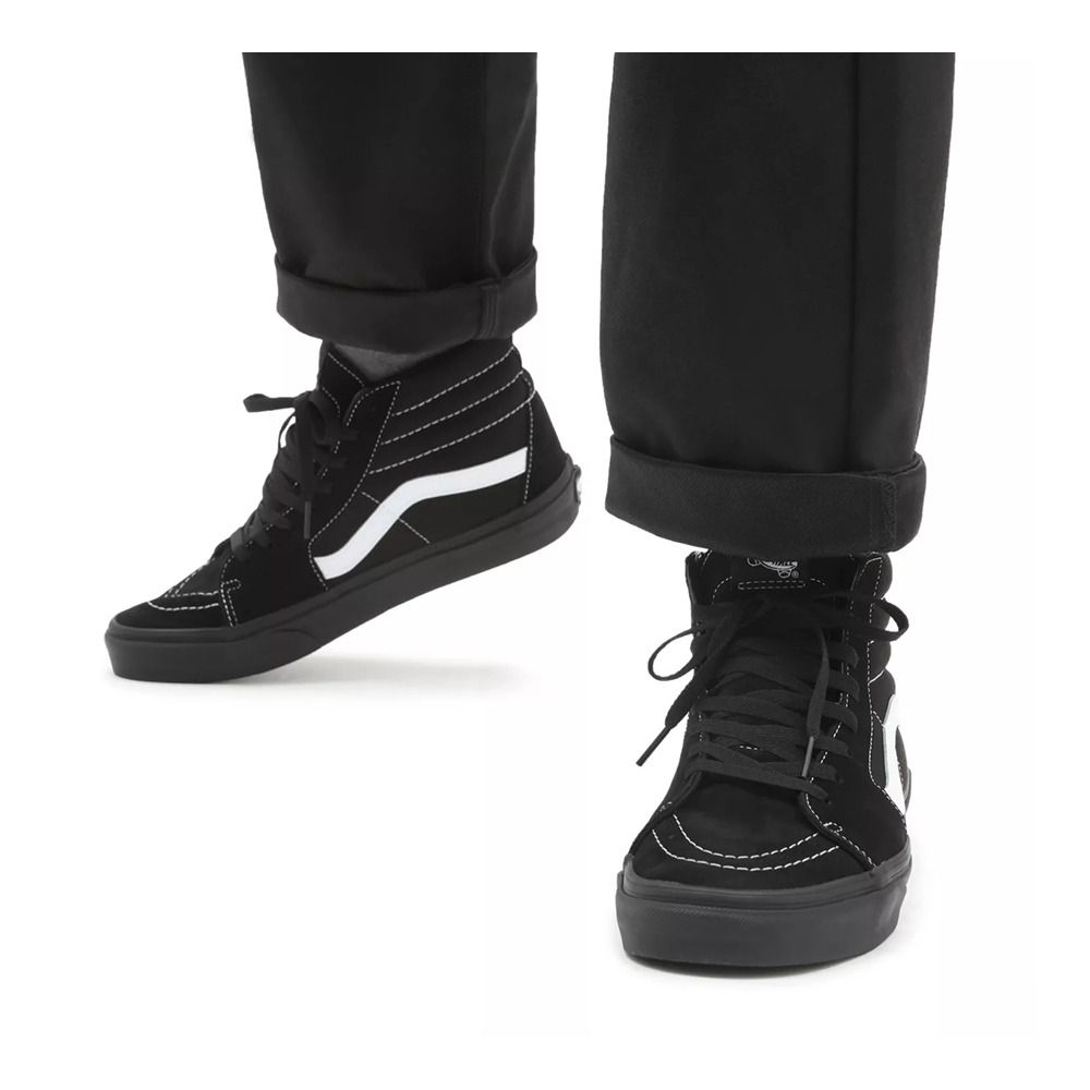 Vans SK8-HI - Sneakers (suede/canvas)blkblktrwht