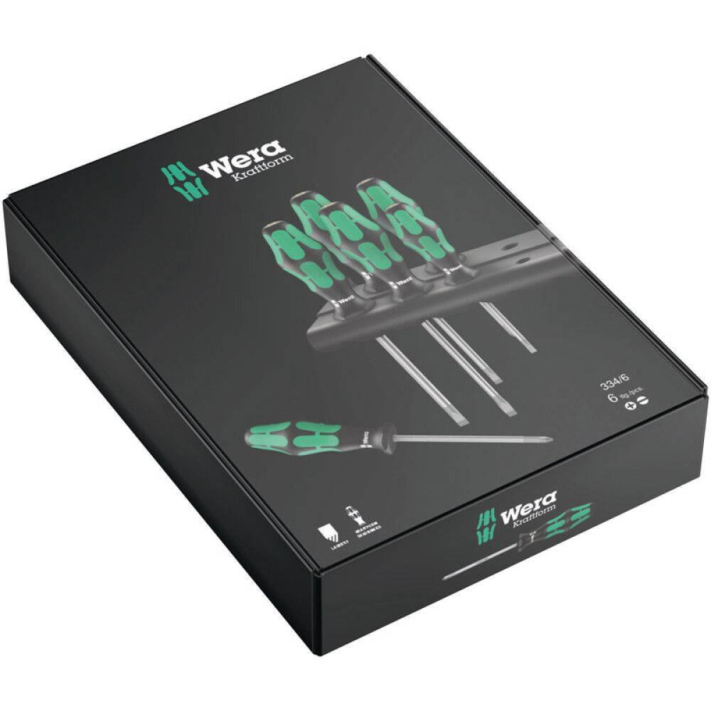 SKRUTREKKERSETT WERA 6 DELER