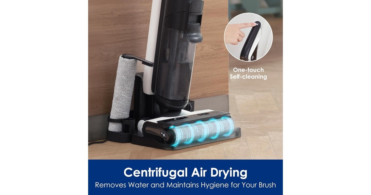 TinecoFloor One S6 Flashdry Pet nat- en droogstofzuiger & vloerreiniger nat- en droogzuiger  (Zwart, Stofzuigen en dweilen | oplaadbaar | iLoop Smart Sensor | FlashDry | app)