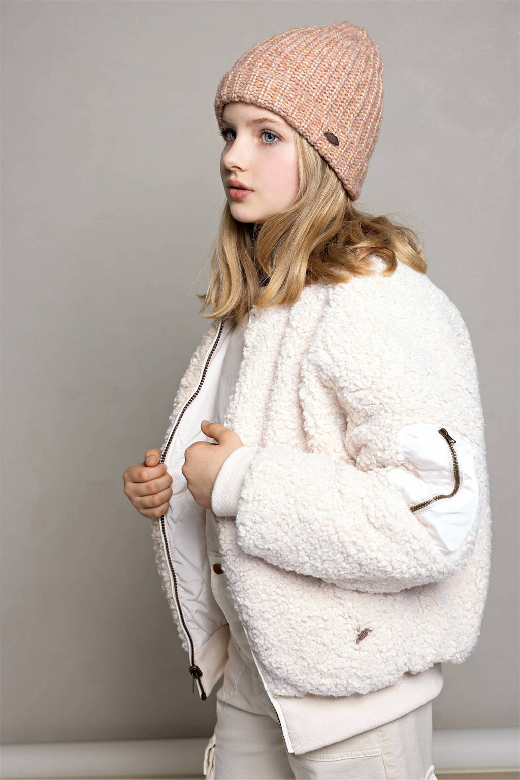 NoBell’ reversible quilted winterjas Bombi ivoor