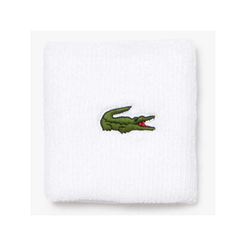 Poignets éponge Lacoste blanc