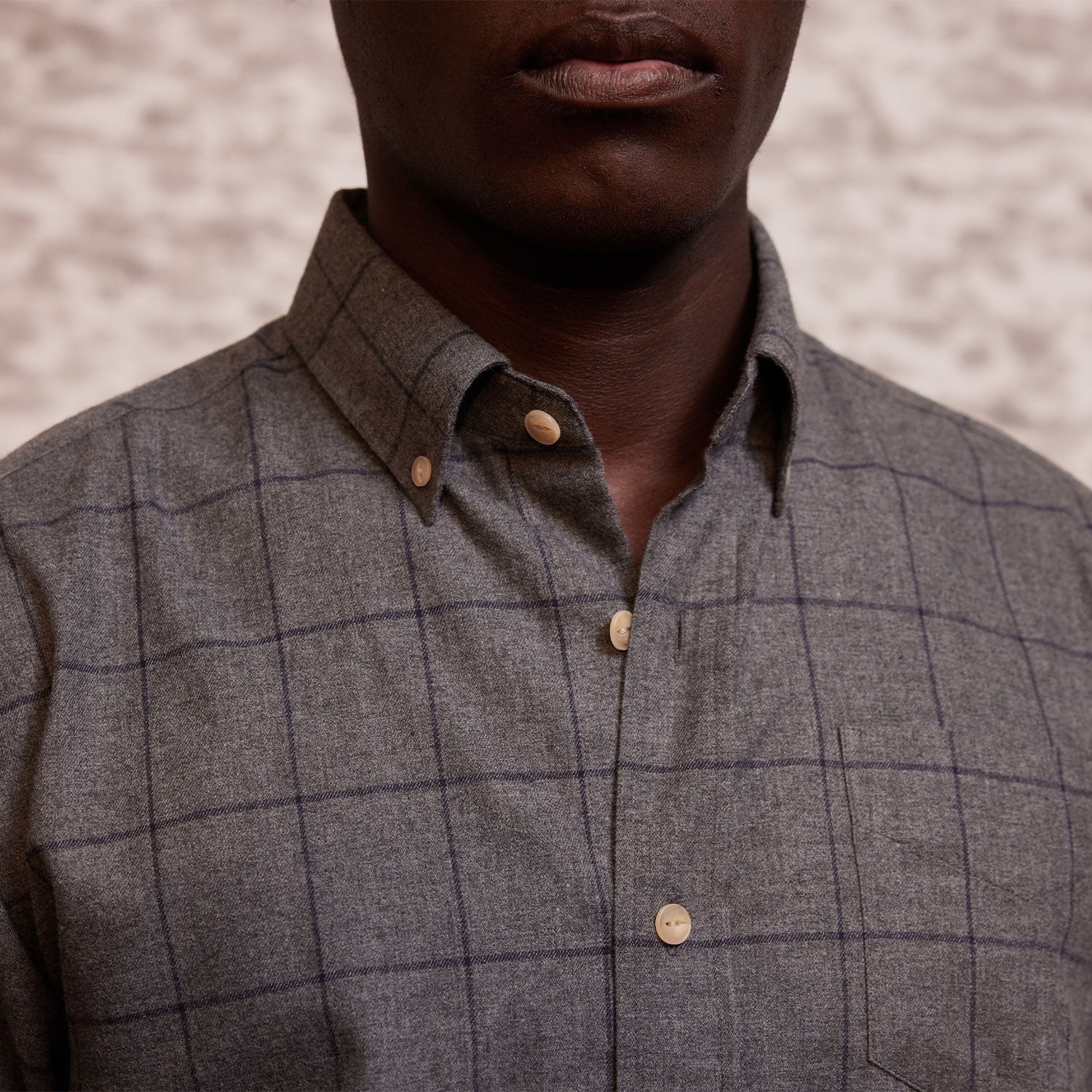 Gray Check Flannel Shirt