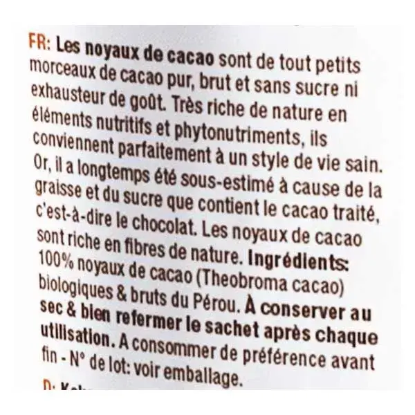 Nibs de cacau Purasana 200g