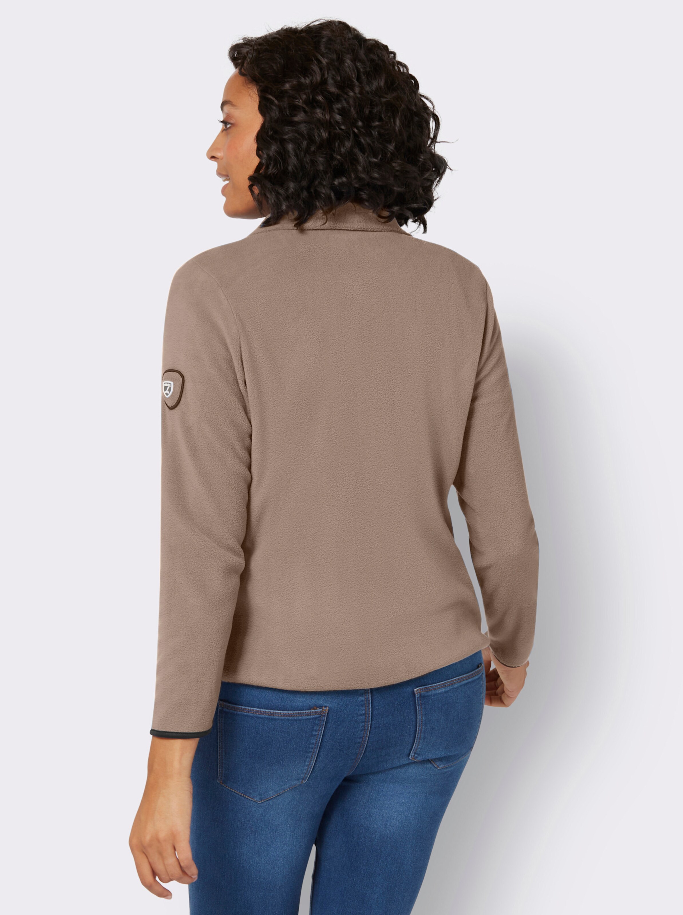 Fleecejacke mit Stickerei
