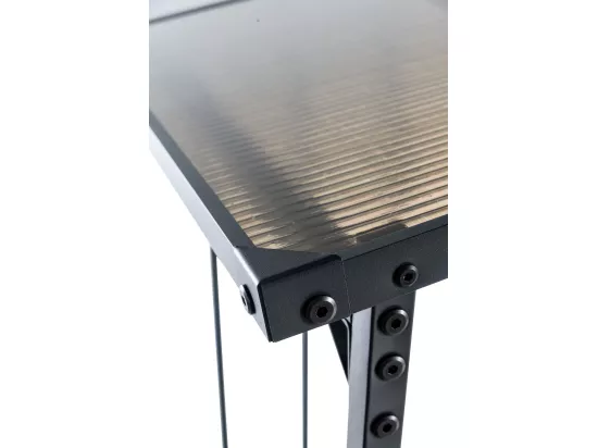 Etagère bois de cheminée - Métal - 143 x 70 x 145cm - Anthracite - Ruston