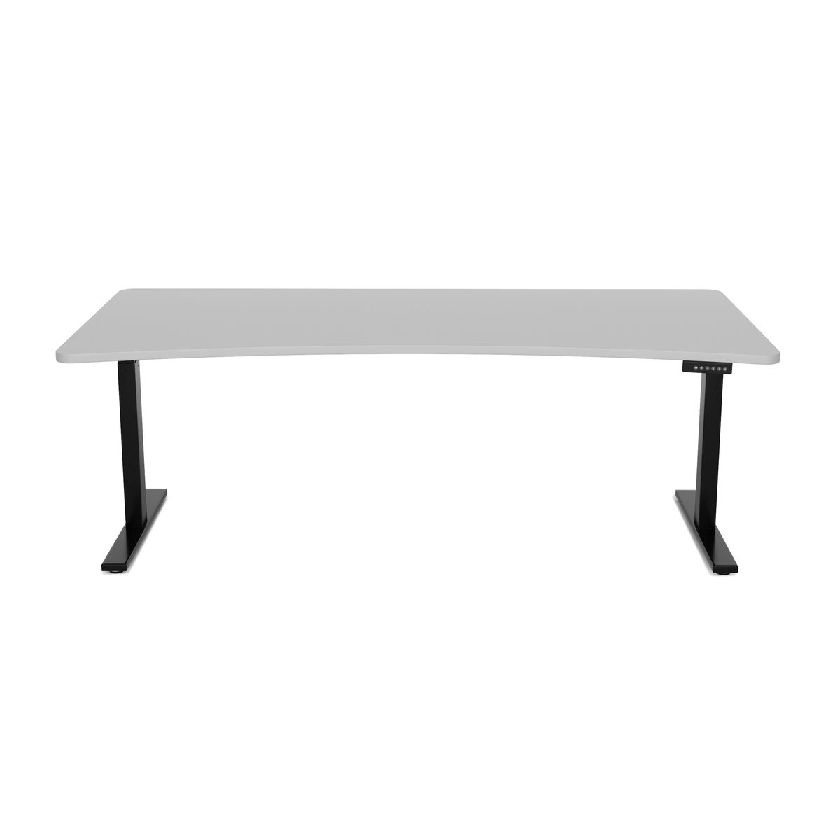 Stehpult elektrisch PREMIUM grau/schwarz 200 x 92 cm