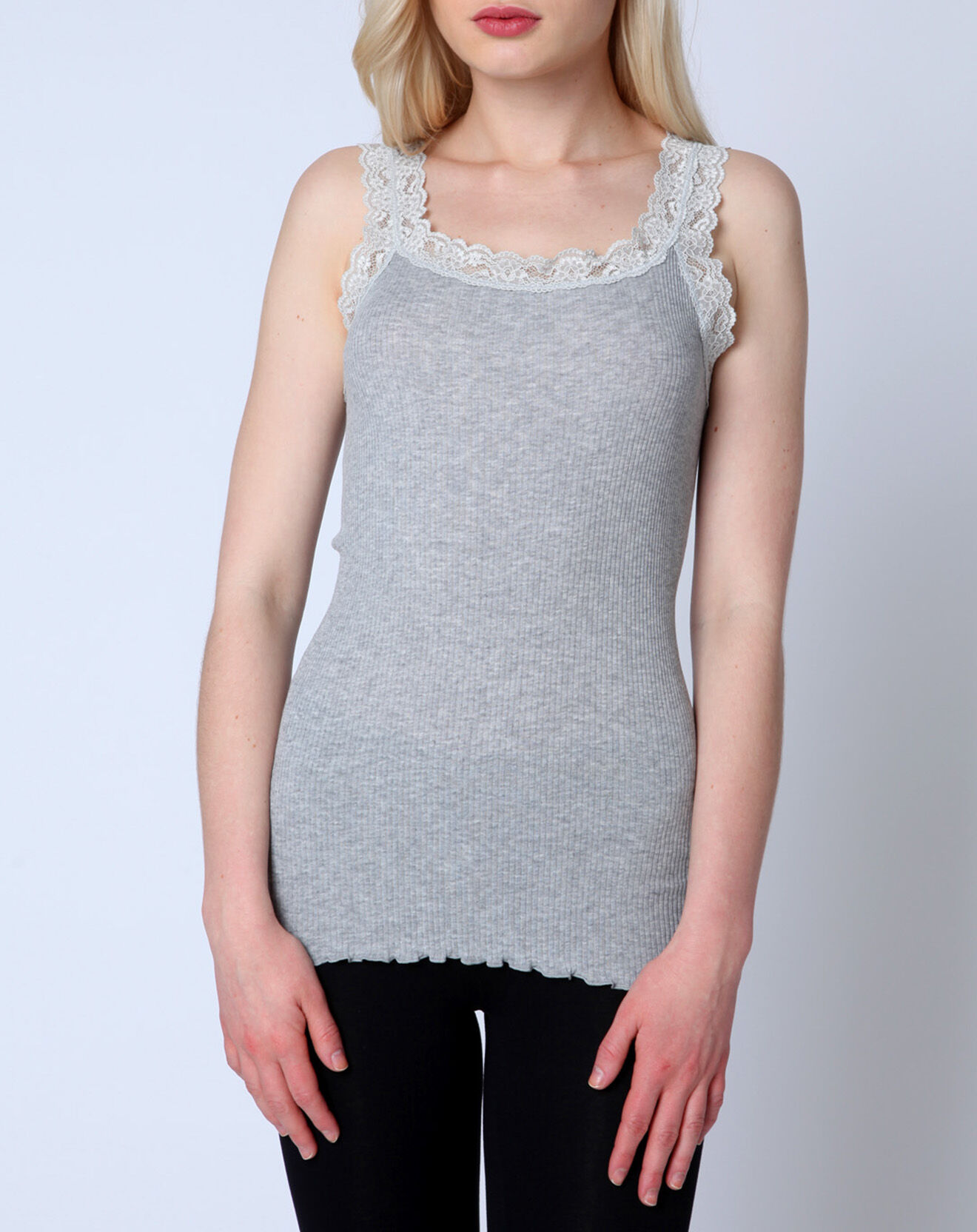 Mare Top en Coton dentelle gris