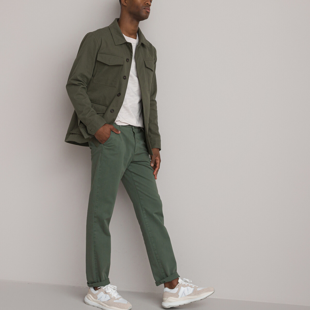 COLEÇÕES LA REDOUTE<br>Jaqueta safari de comprimento médio