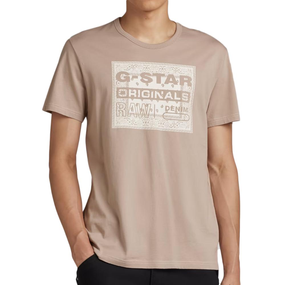 T-shirt Rose Homme G-Star Raw Bandana D23158