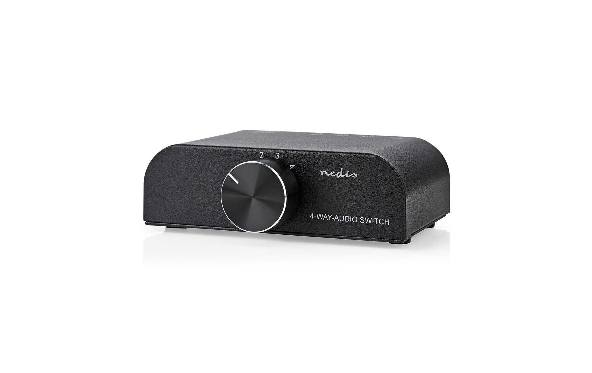 Audio-Umschaltpult 4-fach4-Port Stereo-Audioschalter