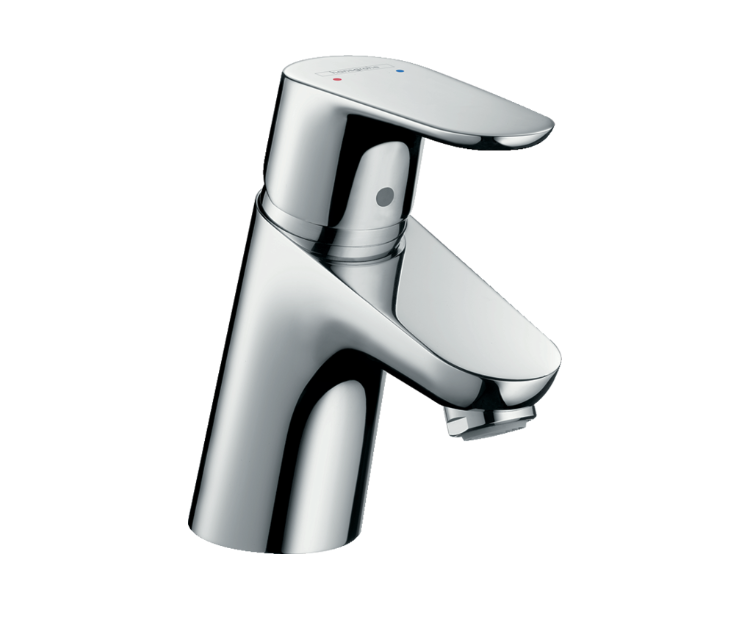 Hansgrohe Focus wastafelkraan met push open waste chroom