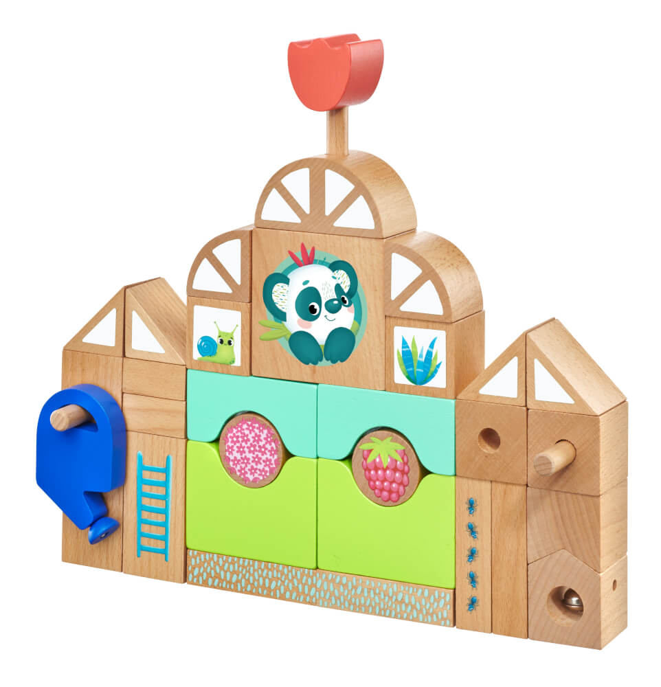 Holzbausteine Gewächshäuser, 34 Teile