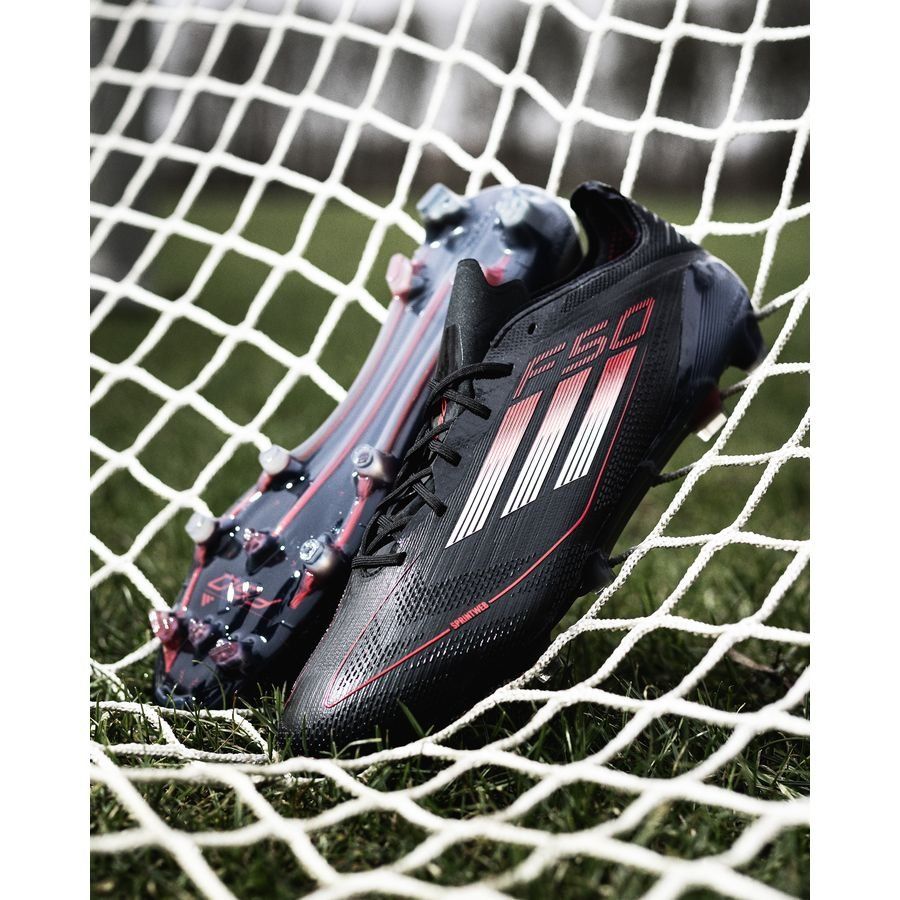 adidas F50 Elite FG Stealth Victory - Noir/Argenté/Lucid Red
