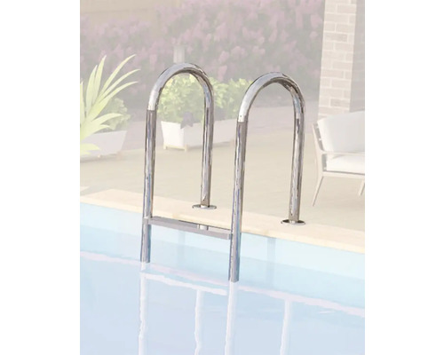 Opbouw houten zwembadset Karibu Classic 2C rond Ø 470x124 cm incl. ladder, bodembeschermvlies, zonnedek & 1 houten vleugel