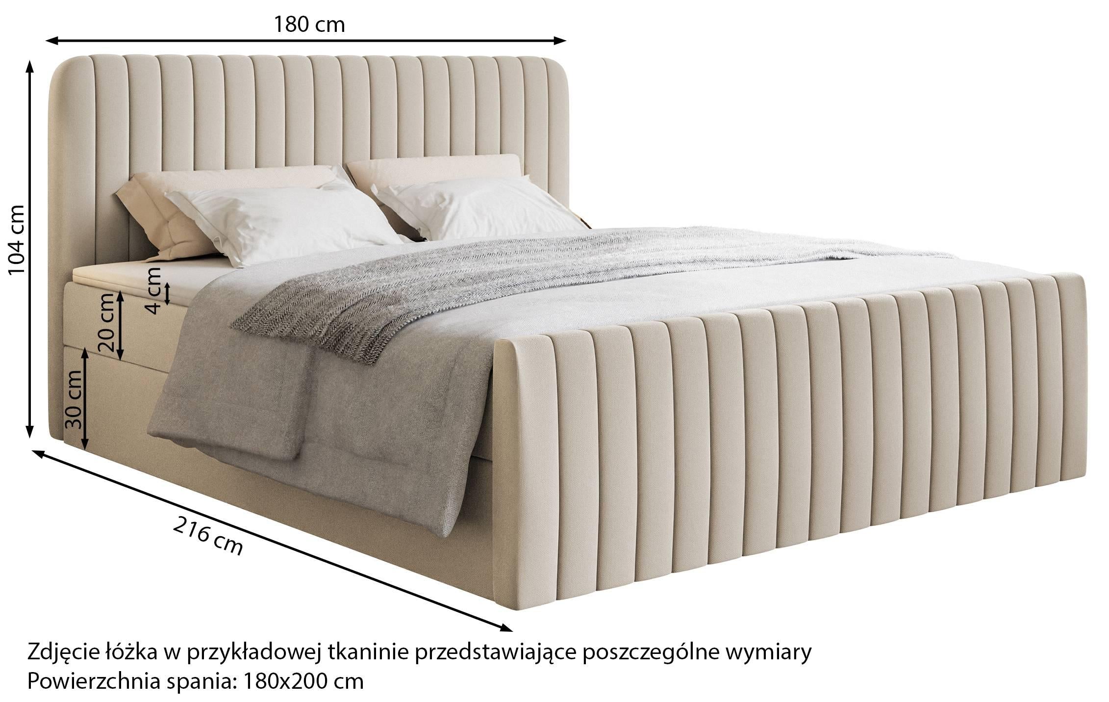 NADUVI Collection Boxspring Adrien velvet met opbergvak 180x200