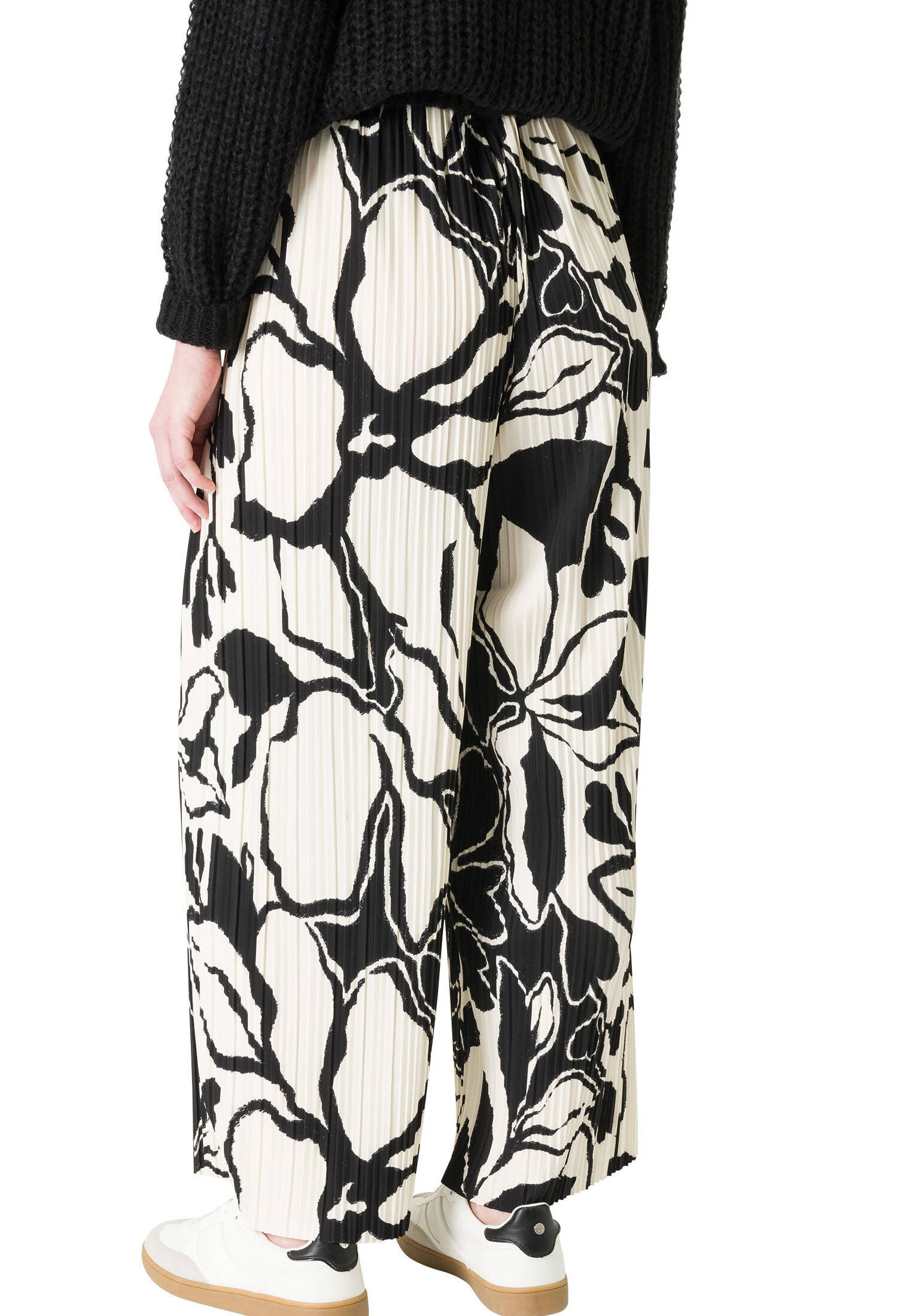 zero| Damen Plissee Culotte mit Blumenmuster 28 Inch