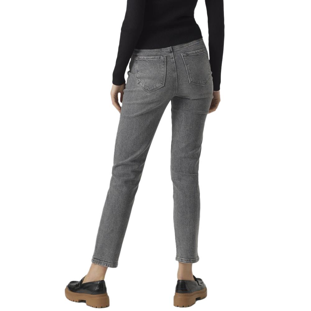 Vero Moda Jean Mom Gris Femme Vero Moda Linda