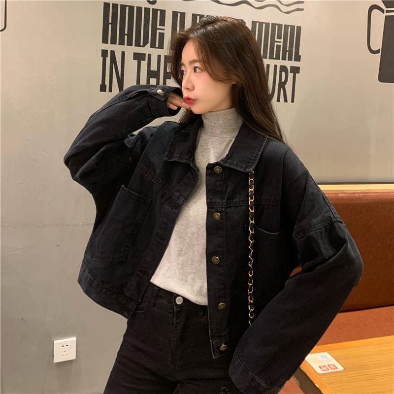 Miss Kekeli - Oversized cropped denim jack