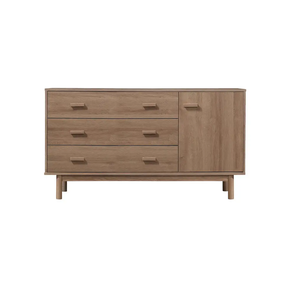 Melanie - Dressoir met 1 deur en 3 laden eiken