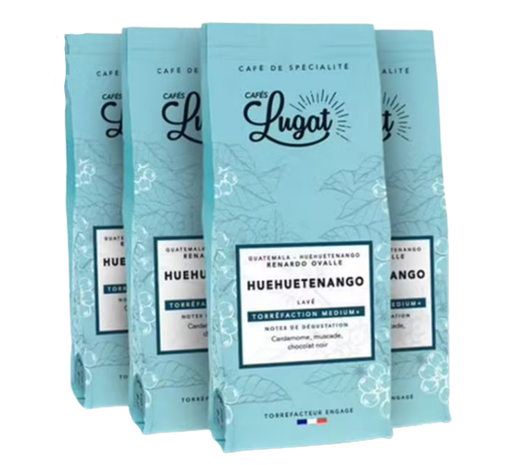 Café moulu : Guatemala - Huehuetenango - 4 x 250g - Cafés Lugat