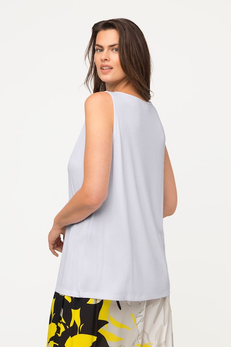 Top, Classic, asymmetrischer V-Ausschnitt, ärmellos