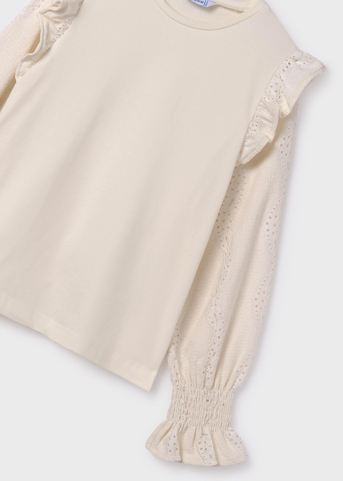 Camiseta feminina de algodão com contraste