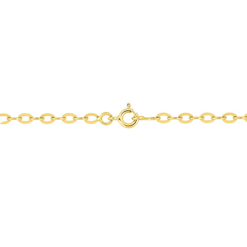 Bracelet femme 18 cm - Forçat miroir - Or 18 Carats