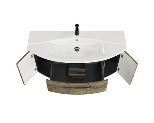 Jungborn wastafelmeubel VENTITRE BxHxD 116,3 x 49,2 x 46 cm Frontkleur eiken ribbeck houtdecor