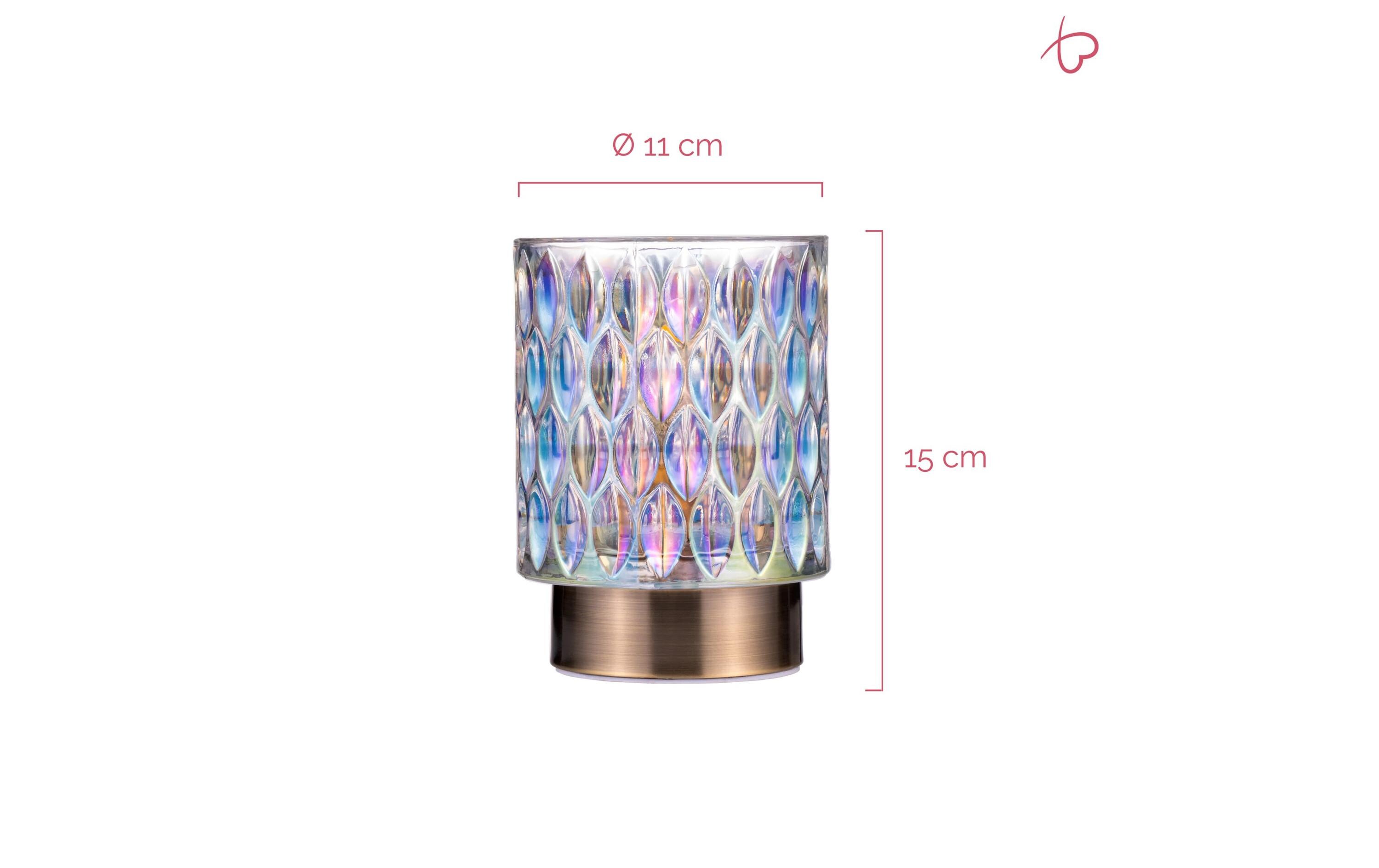 Tischleuchte Clear Glamour, E14, MehrfarbigLeuchte aus Glas/Metall