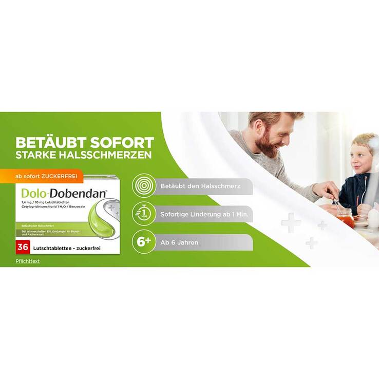 Dolo-Dobendan 1,4 mg / 10 mg Lutschtabletten, 36 St