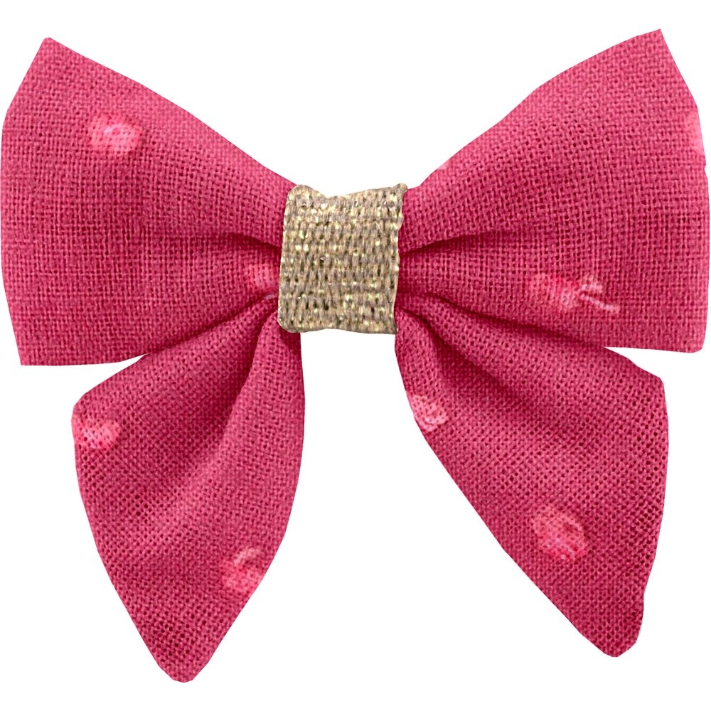 Barrette Mini Noeud Papillon Plumetis Rose Fuchsia