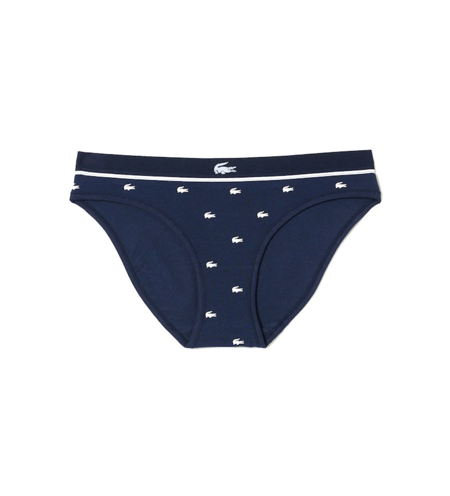 Cueca Lacoste com mini crocodilo marinho.