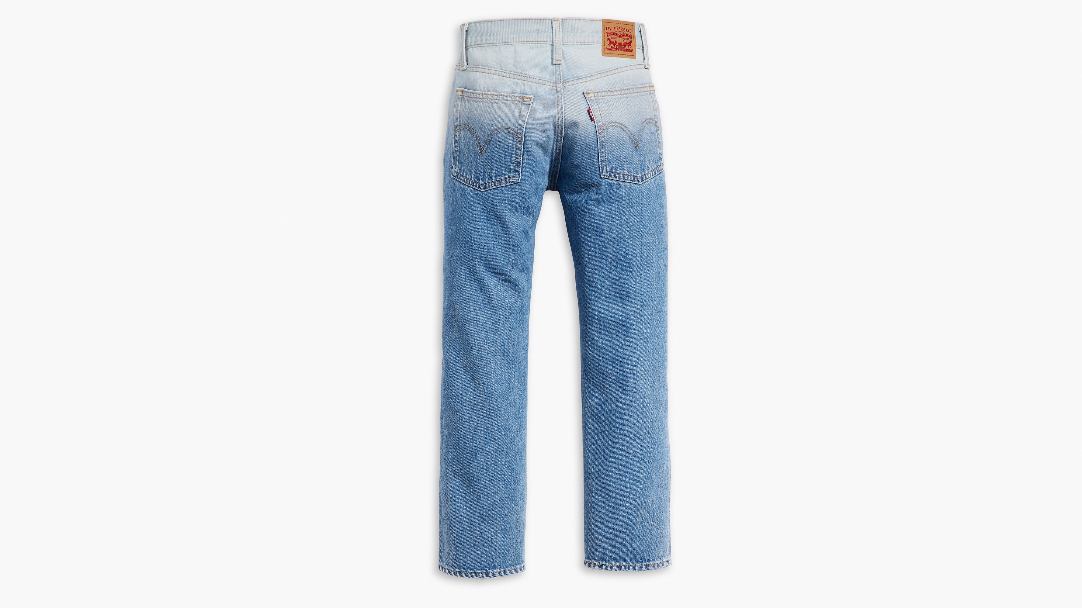 Jean Wedgie Straight - Snowlight - Bleu