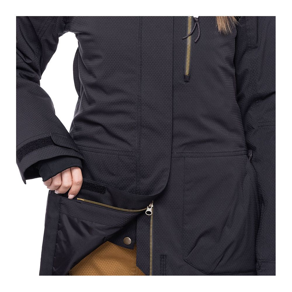 686 SPIRIT - Veste ski Femme black geo jacquard