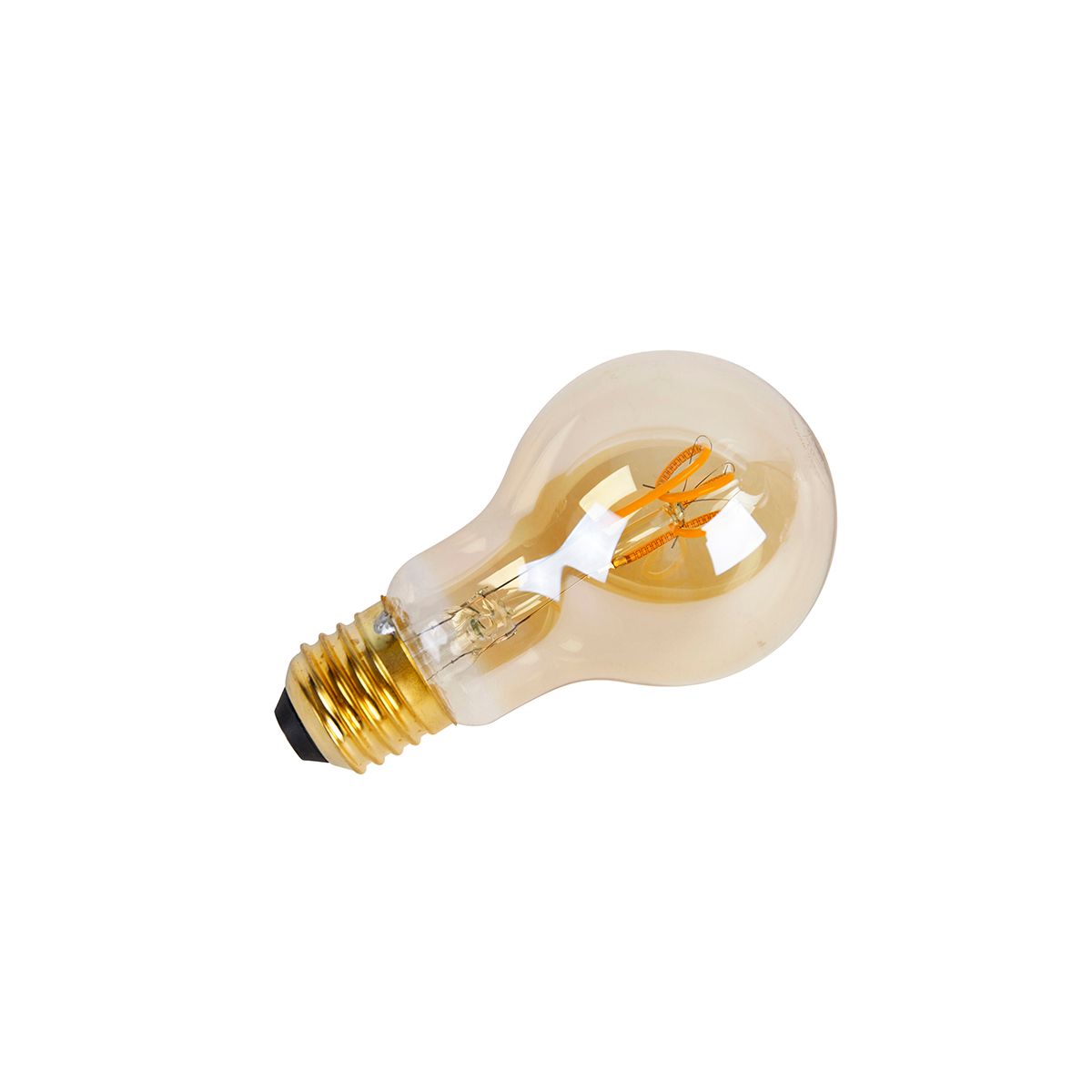 Set van 5 E27 LED lamp spiraal filament A60 goldline 2W 150 lm 2200K